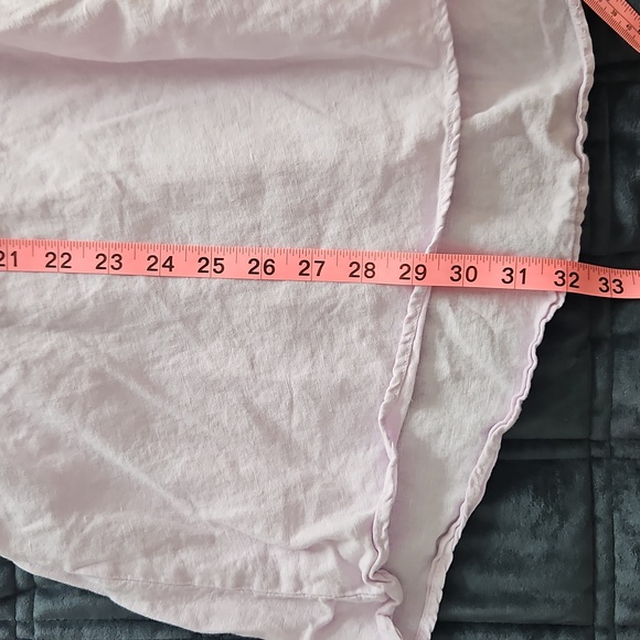 Zara Lilac Ruffle Linen Blend Shirtdress, Sz M, Western, Boho, Resort - Picture 10 of 11